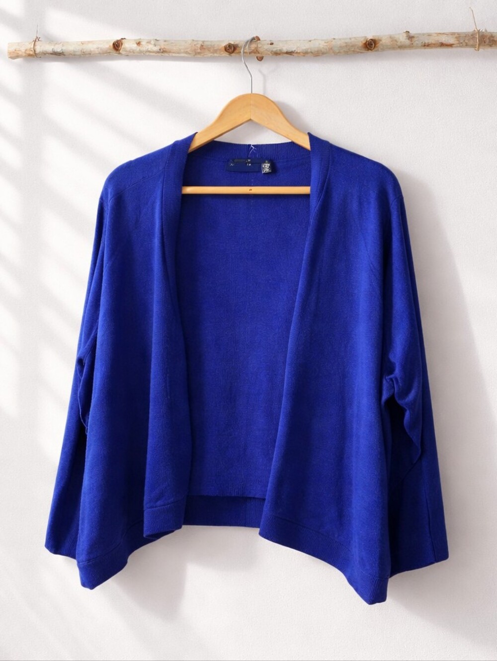 NINA LEONARD Blue Open-Front Sweater Cardigan SIZE 3X New With Tags